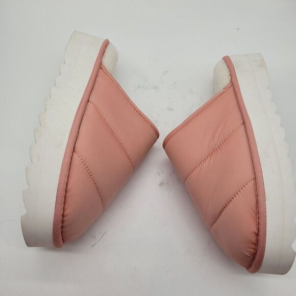 Anthropologie Maeve quilted platform womens slippers pink sz Lg 8 8.5 9 slip on - Picture 4 of 8